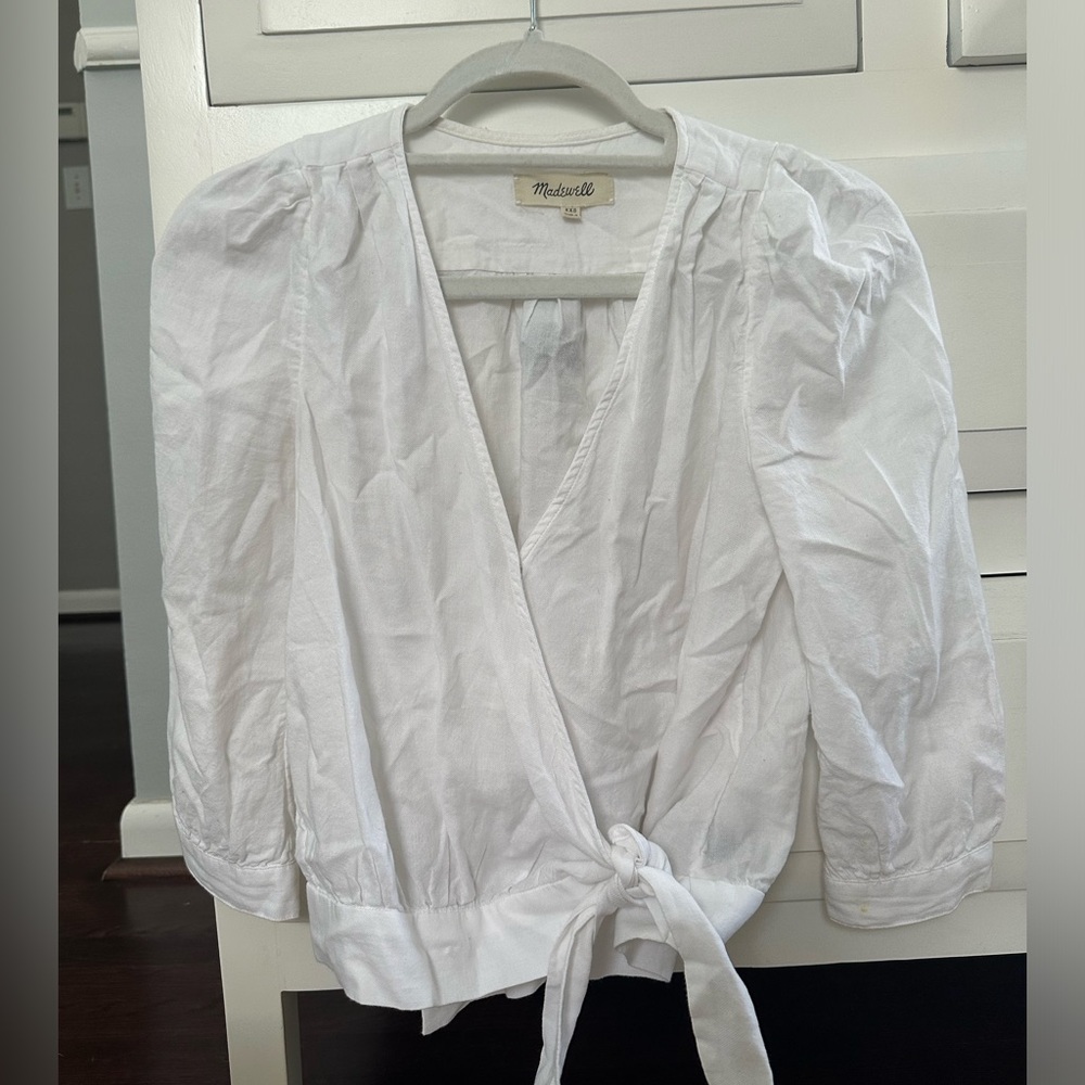 Madewell blouse with tie
